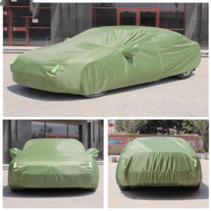 Taffeta 190T210T silver-coated black universal car cover